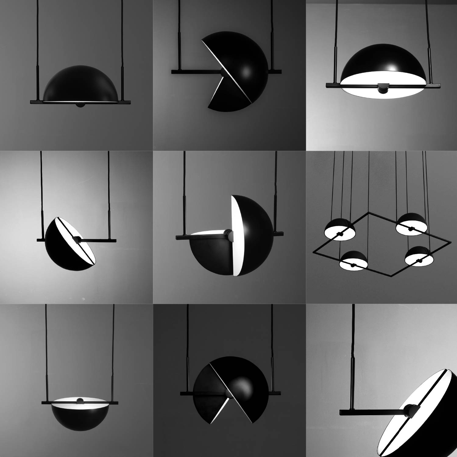 Trapeze pendant lamp by Jette Scheib for Oblure