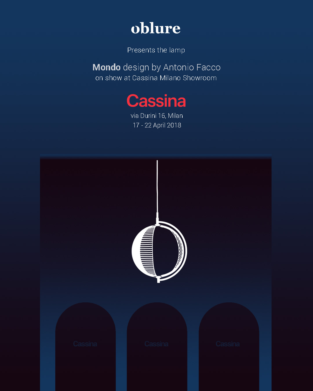 Mondo by Antonio Facco for Oblure at Cassina Showroom